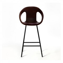 BARCHAIR 00 LEATHER BROWN  - CHAIRS, STOOLS